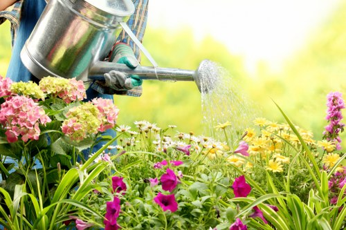 Gardeners handling green waste responsibly